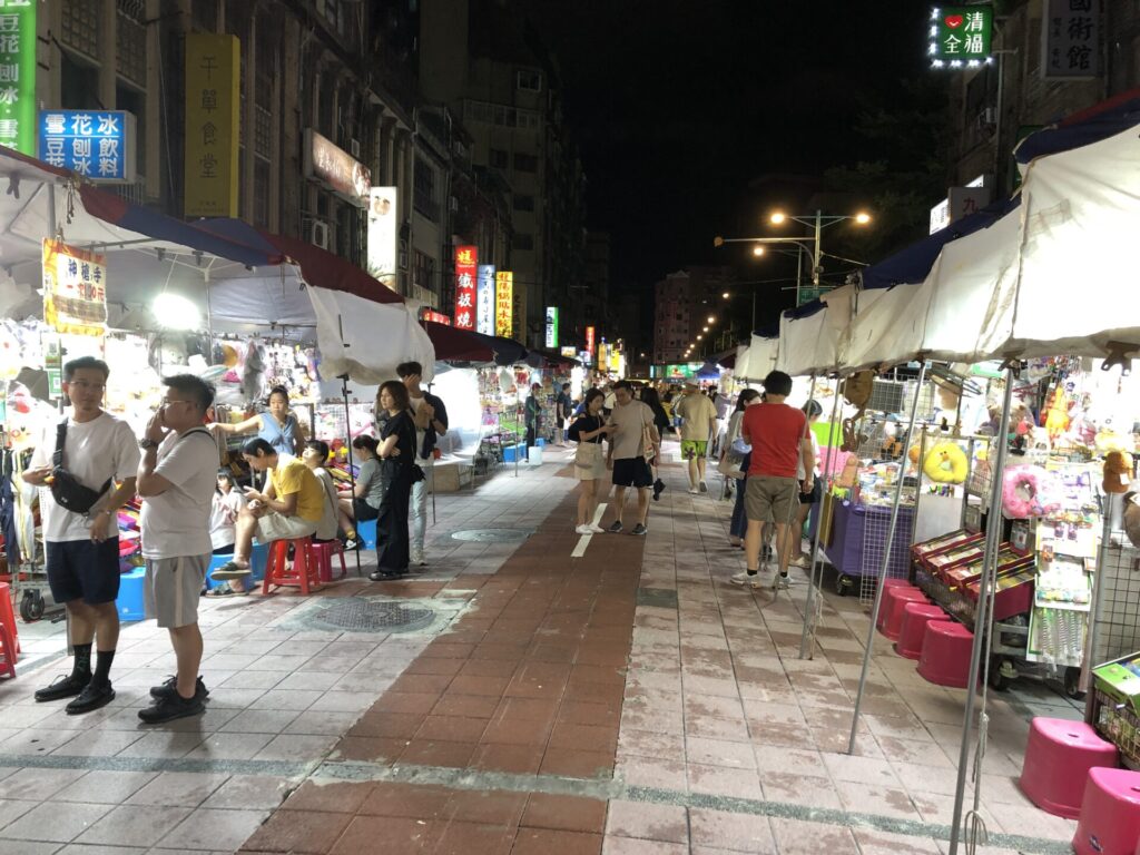 寧夏夜市の出店のエリア